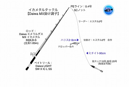 イカメタルタックル(daiwa　mx
